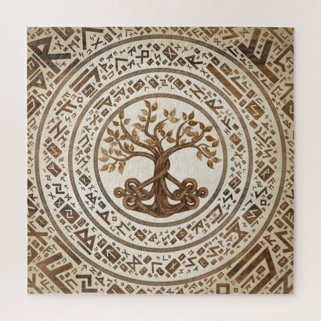 Puzzle Árbol de nudo celta - Yggdrasil (Vertical)