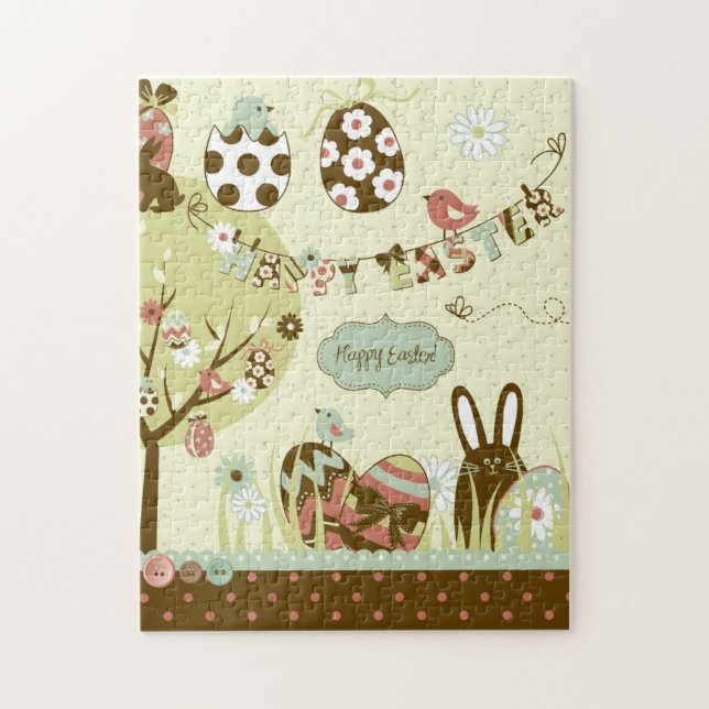 Puzzle Árbol de Pascua y una cuerda para tender la ropa (Vertical)