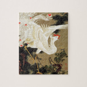 Puzzle Árbol de pino viejo y Fénix blanco de Ito Jakuchu