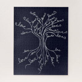 Puzzle Árbol de vida con corazones significativos y desaf