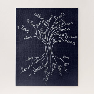 Puzzle Árbol de vida con corazones significativos y desaf