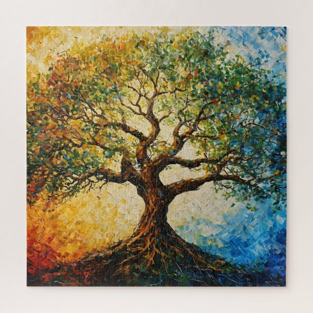 Puzzle Árbol del conocimiento - Pintura de petróleo (Vertical)