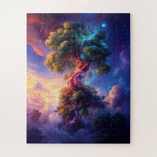 Puzzle Árbol en un paisaje psicodélico 2