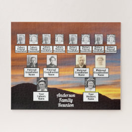 Puzzle Árbol familiar de cuatro generaciones en foto de N