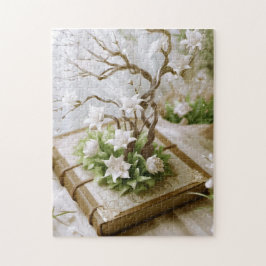 Puzzle Árbol floreciente de un libro