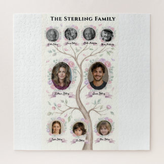 Puzzle Árbol genealógico Heritage acuarela personalizada
