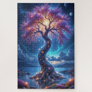 Puzzle Árbol místico de vida y jardín celeste