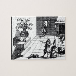 Puzzle Árbol musical de la canción del pájaro, c.1670