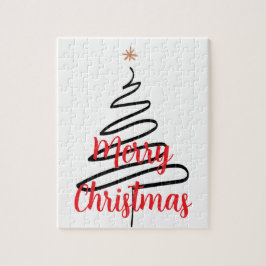 Puzzle Árbol negro de Navidad (PERSONALIZABLE)