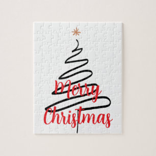 Puzzle Árbol negro de Navidad (PERSONALIZABLE)