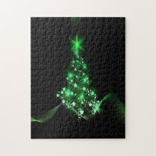 Puzzle Árbol verde brillante de Navidad