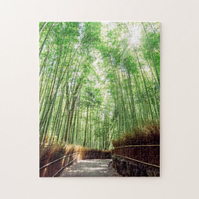 Puzzle Arboleda de bambú el | Arashiyama, Kyoto, Japón (Vertical)