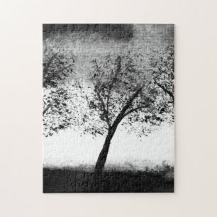 Puzzle Árboles blancos y negros Naturaleza minimalista el