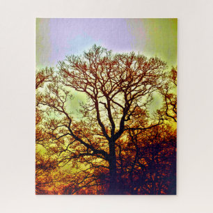 PUZZLE ÁRBOLES CON SOL BRUMOSO