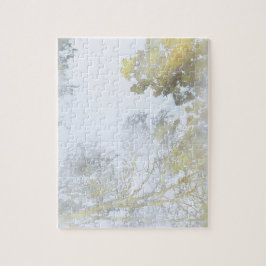 Puzzle Árboles de hoja ancha reflejados en el rompecabeza