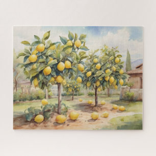Puzzle Árboles de limón acuarela