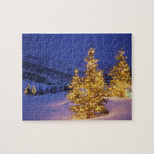 Puzzle Árboles de navidad, Park City, montañas de Wastc