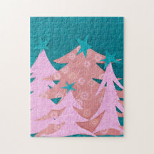 Árboles de Navidad rosados caprichosos