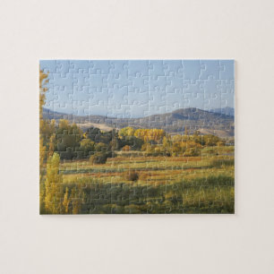 Puzzle Árboles de otoño, Khancoban, Montañas Nevadas, Nue