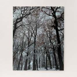 Puzzle Árboles, en la nieve