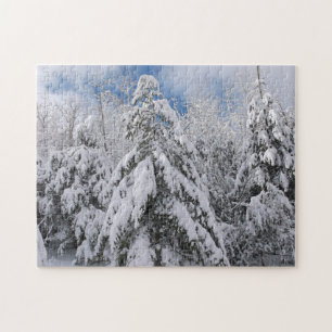 Puzzle Árboles nevados