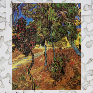 Puzzle Árboles Van Gogh en el jardín, Hospital Saint Paul