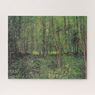 Puzzle Árboles y subcrecimiento por Van Gogh Pintura de a