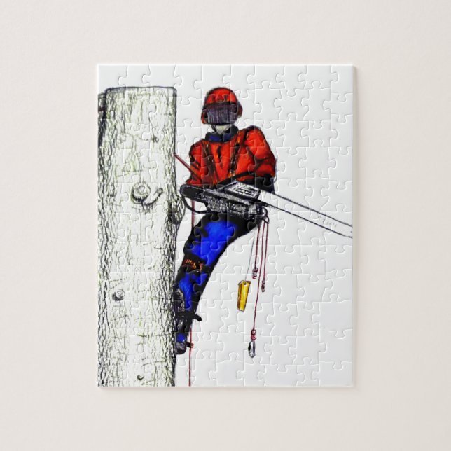 Puzzle Arborismo de cirujano árbol en el trabajo actual d (Vertical)