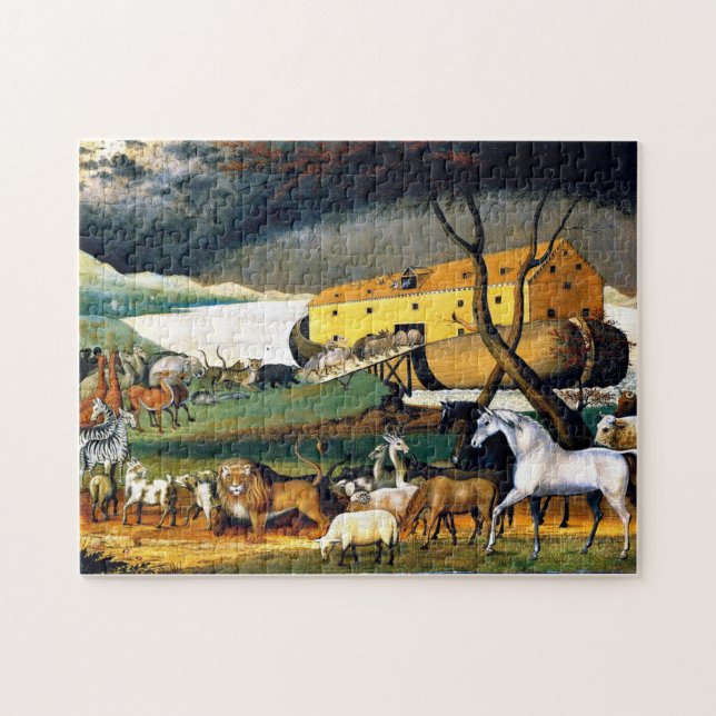 Puzzle Arca de Noé, pintura de Edward Hicks (Horizontal)