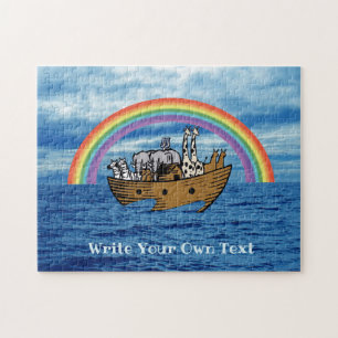 Puzzle Arca y arcoiris de Noé - Escribe tu propio texto 