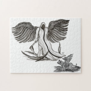 Puzzle Archangel, Angel Uriel con Golem - Gargoyle