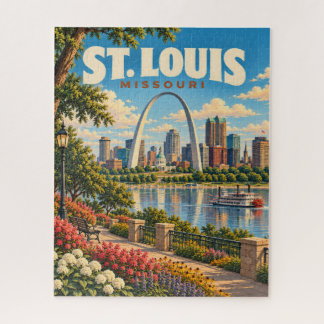 Puzzle Arco de la Puerta de St. Louis Missouri Viaje Vint