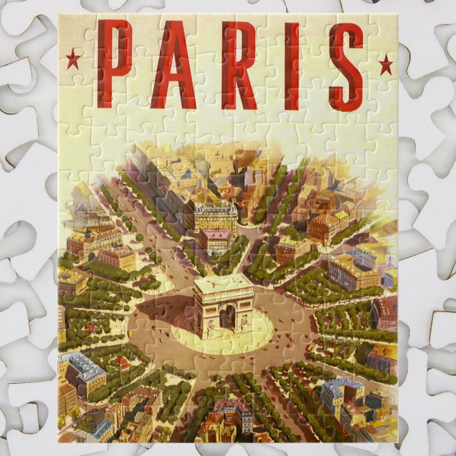 Puzzle Arco de Triunfo Vintage, París, Francia (Subido por el creador)