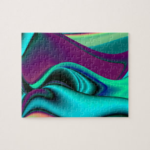 Puzzle arco iris abstracto futurista