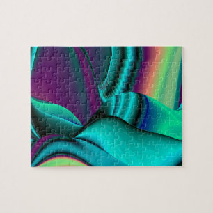 Puzzle arco iris abstracto futurista