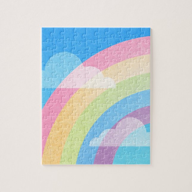 Puzzle Arco iris en colores pastel (Vertical)