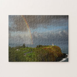 Puzzle Arco iris sobre el faro de Kilauea en Hawaii