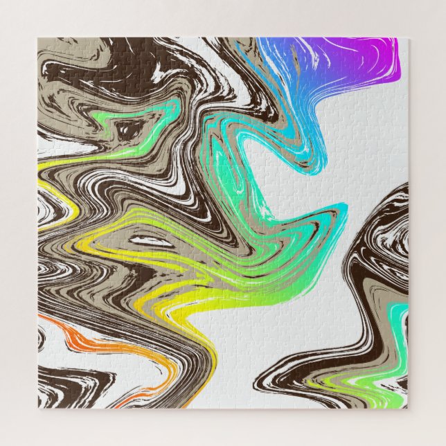 Puzzle arco iris y trazos de chocolate (Vertical)