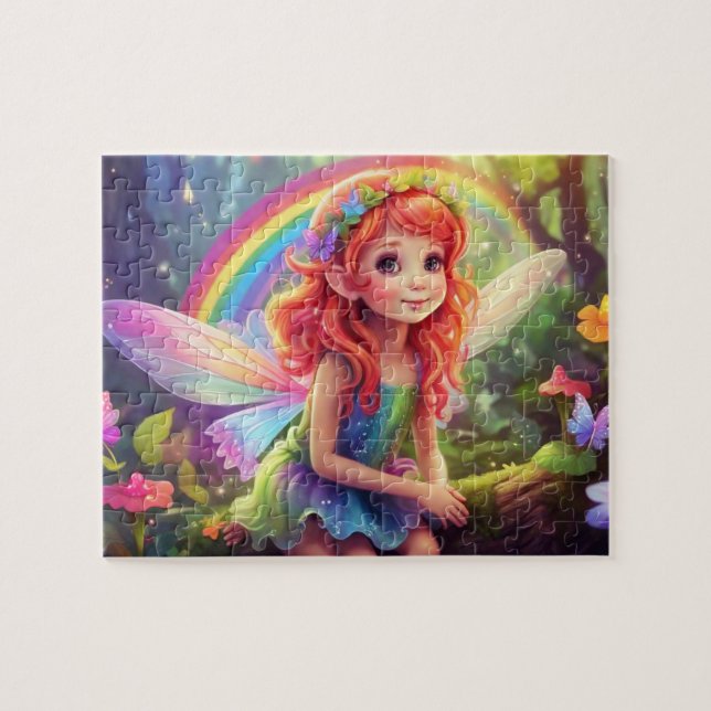 Puzzle Arcoiris colorido y hadas ricas (Horizontal)