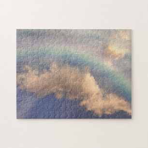 Puzzle Arcoiris con nubes y cielo azul