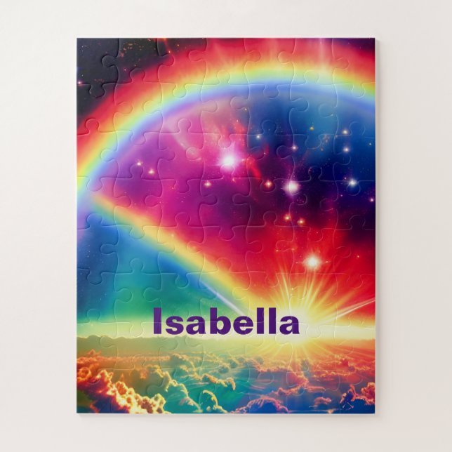 Puzzle Arcoiris cósmico sobre la escena mística de nubes  (Vertical)