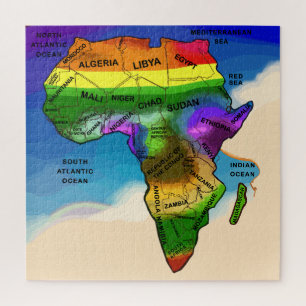 Puzzle Arcoiris de Africa Map
