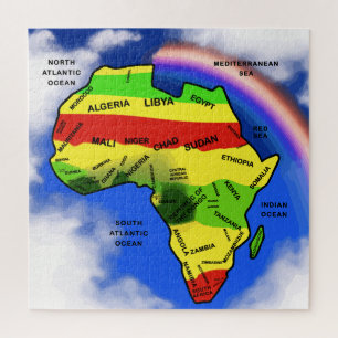 Puzzle Arcoiris de Africa Map