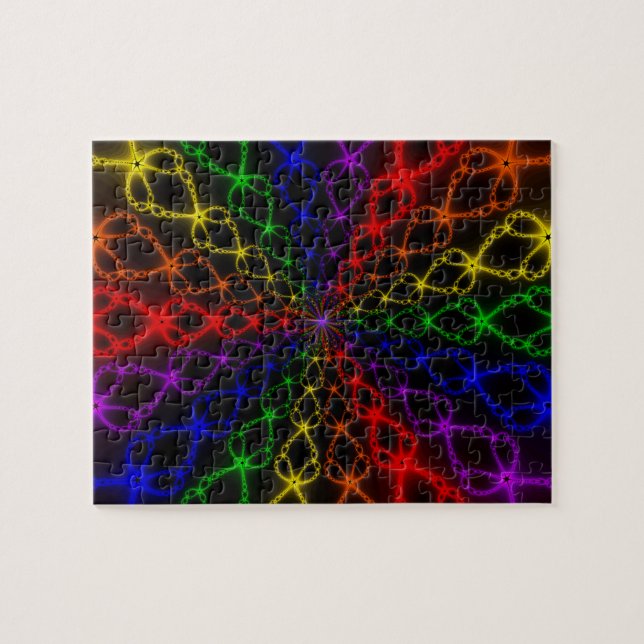 Puzzle Arcoiris de Newton | Arte fractal arcoiris (Horizontal)