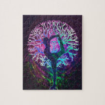 Arcoiris de paz del árbol del yoga