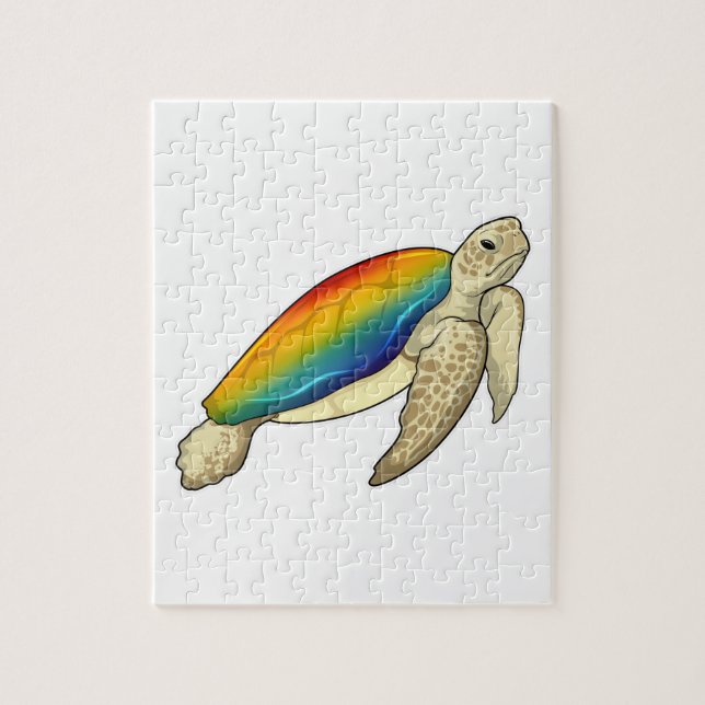 Puzzle Arcoiris de tortuga (Vertical)