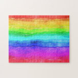 Puzzle Arcoiris pintado<br><div class="desc">Este diseño presenta una pintura de un arco iris de aspecto infantil con varios colores vivos. ¡Se pondrá una sonrisa incluso en la cara más sucia!</div>