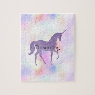 Puzzle Arcoiris rosa morado unicornio
