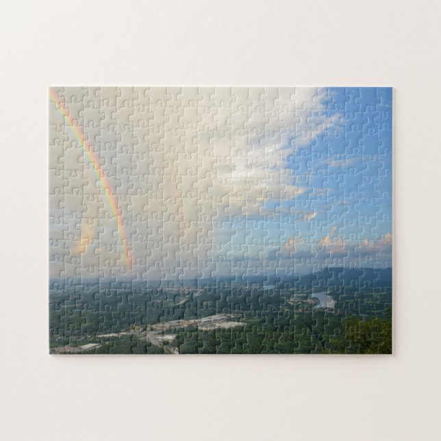 Puzzle Arcoiris sobre Chattanooga, Tennessee - 11x14 pulg (Horizontal)