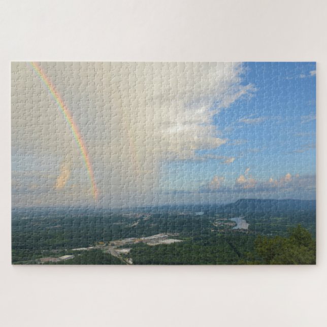 Puzzle Arcoiris sobre Chattanooga, Tennessee - 20x30 pulg (Horizontal)